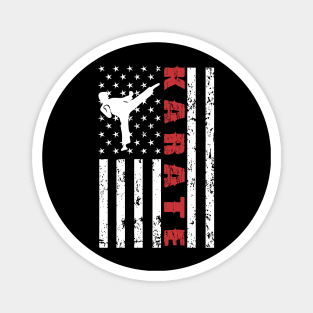 Karate Cobra American Flag Magnet